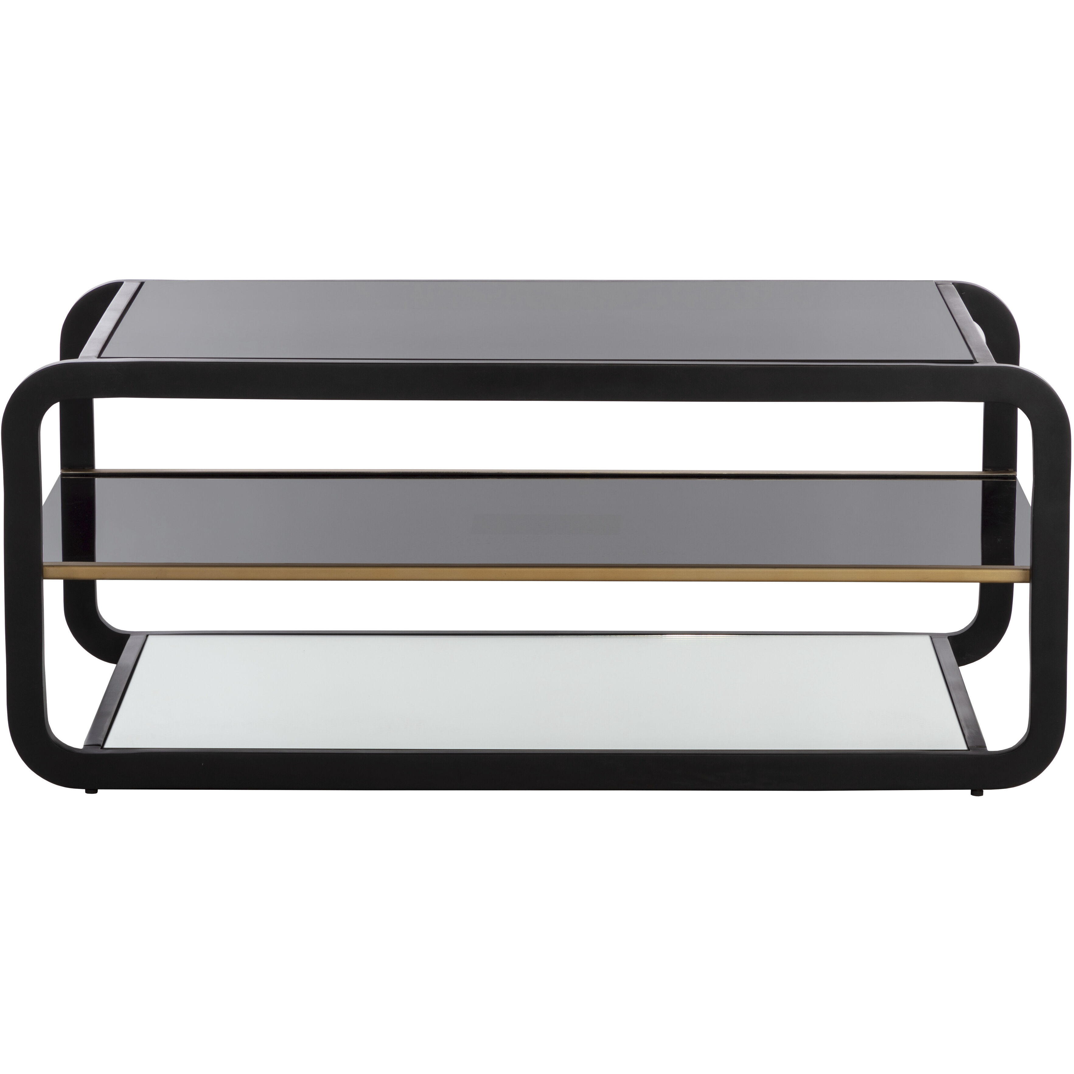 Ambretta 44 X 24 inch Black / Smoke Grey Coffee Table